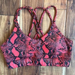 Til you Collapse snake print sports bra